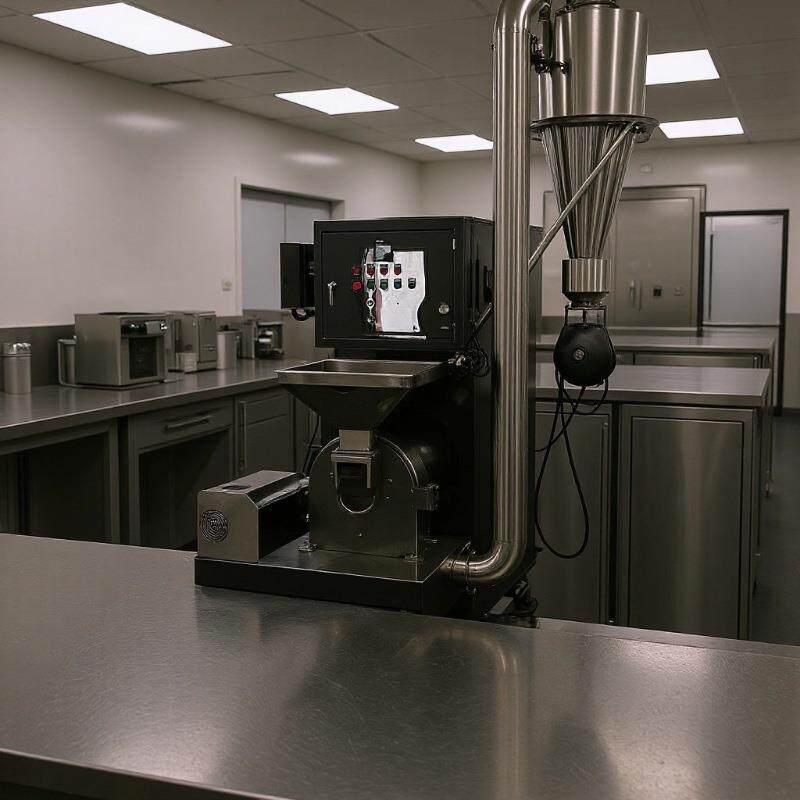 小型中药材无尘不锈钢粉碎机荷叶粉碎机五味子玛卡低温超细粉碎机