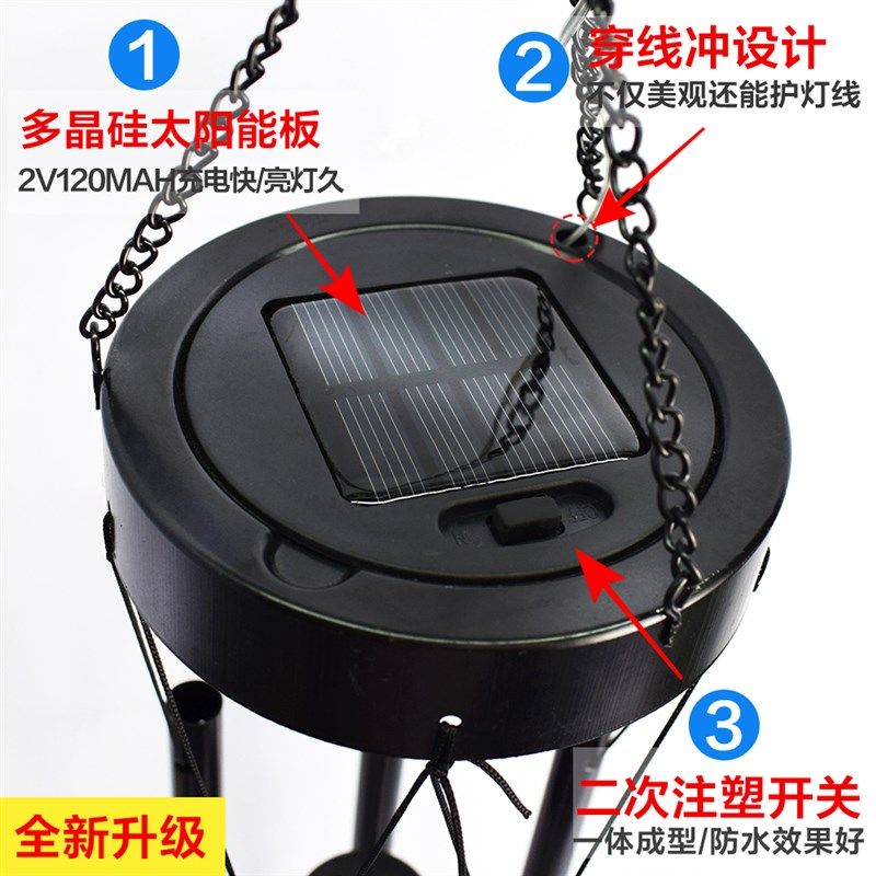 2024新款精美太阳能户外灯现代庭院创意房子造型风铃铁艺景观灯饰,家装灯饰光源,景观庭院灯饰,淘宝优惠券,粉丝福利购,淘宝优惠卷