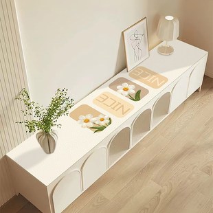 郁金香电视柜桌垫长条桌布高级感防水可裁剪鞋 柜餐边柜台面保护垫