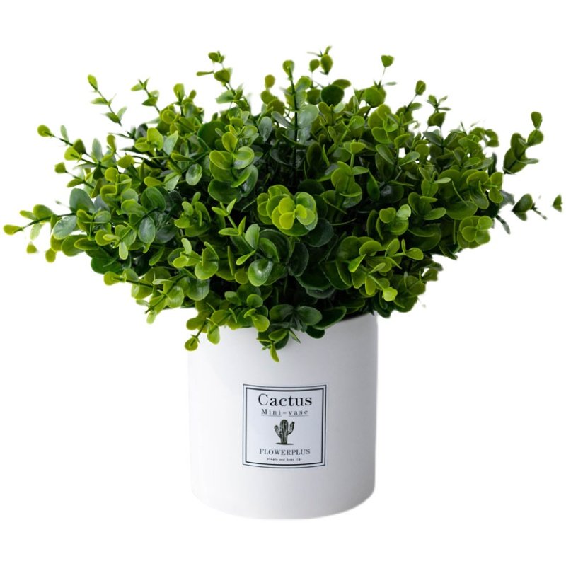 仿真尤加利假花艺餐桌摆件放客厅小摆设绿植盆栽简约多肉家居装饰,家居饰品,仿真花/假花,淘宝优惠券,粉丝福利购,淘宝优惠卷