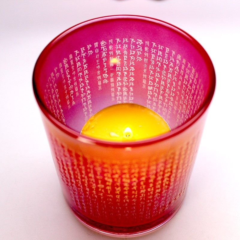 阿弥陀佛梵文炫彩灯杯 悉昙梵文陀罗尼H雕刻 积聚无量福海家用灯