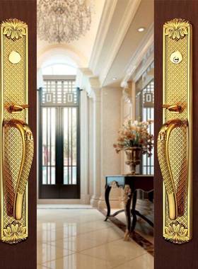 24K金奢华装修豪宅别墅入户门花园双开门锁大门锁泰好LC3030A