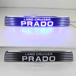 适用于10-18款普拉多后挂备胎罩装饰条丰田霸道改装字母贴带灯