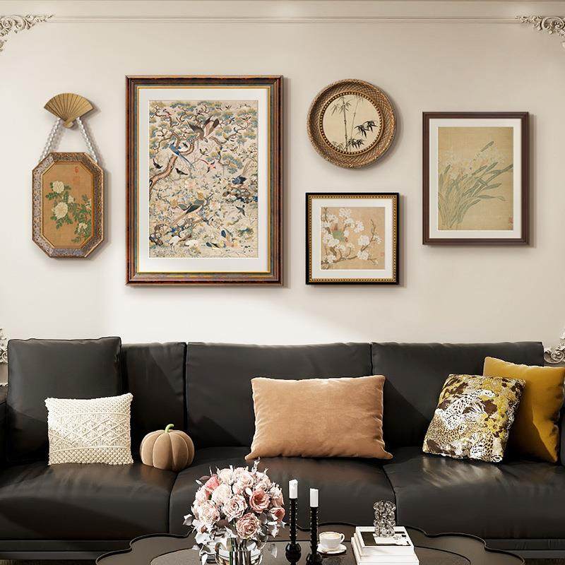 法式中国风客厅装饰画美式复古挂画餐厅花鸟组合画新中式卧室壁画,自行车/骑行装备/零配件,更多零件/配件,淘宝优惠券,粉丝福利购,淘宝优惠卷