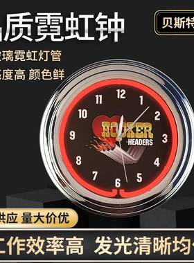 欧美ULCE认证霓虹钟NEONCLOCK壁挂时钟灯挂墙LED时尚霓虹灯钟