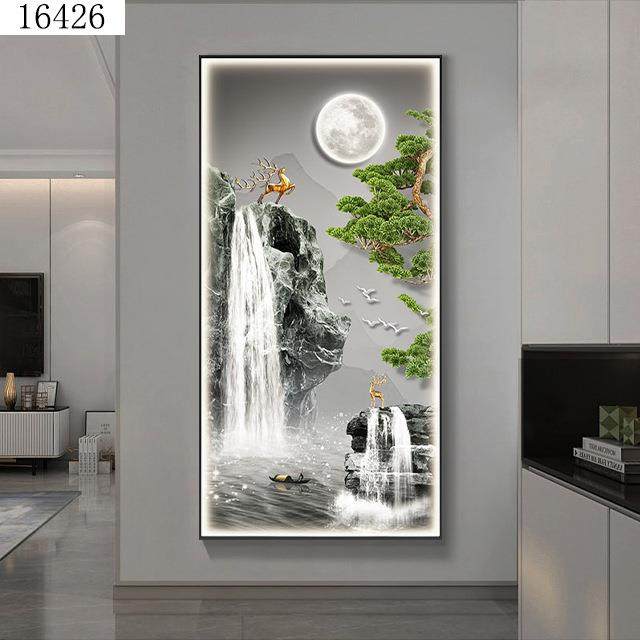 大气走廊过道新中式流水生财挂画进门正对墙轻奢迎客松装饰画壁画,金属材料及制品,金属加工件/五金加工件,淘宝优惠券,粉丝福利购,淘宝优惠卷