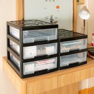 收纳柜抽屉式柜子玩具收纳办公室收纳神器透明塑料带轮子加厚