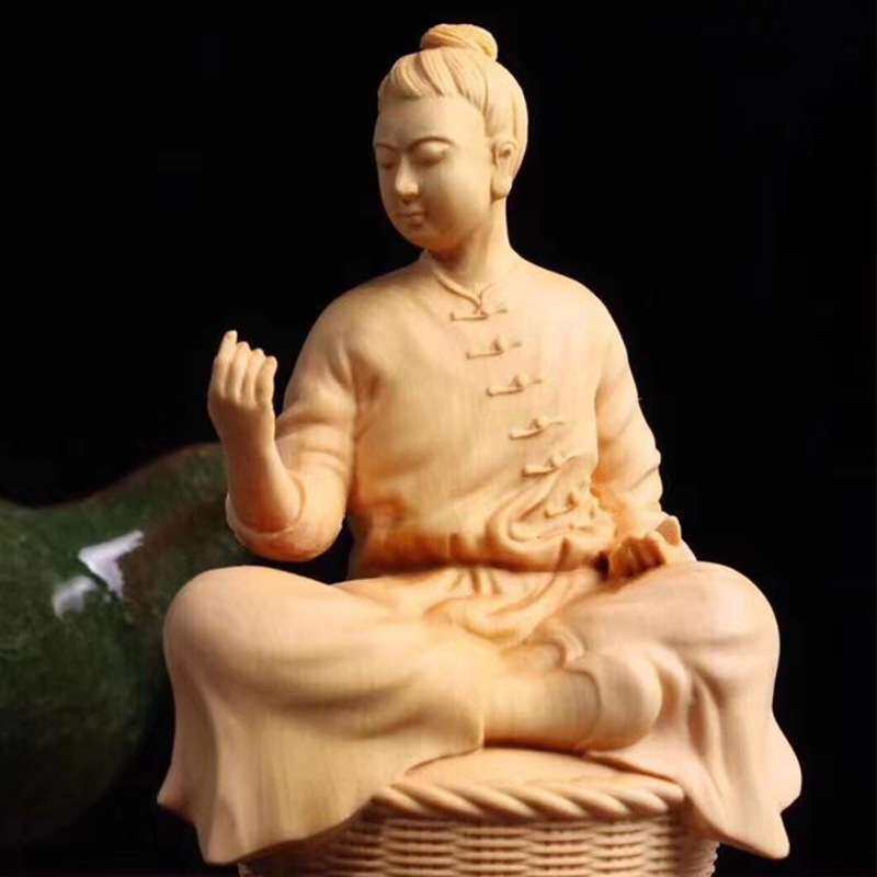 大叶黄杨和小叶黄杨禅道 家居雕刻 工艺品居家摆件 装饰客厅