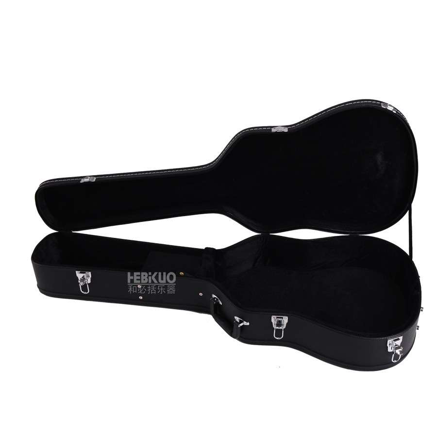 高档供应古风古典民谣木吉他盒39寸41电箱琴皮手提硬盒黑色