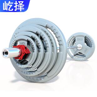 杠铃男士健身家用直杆深蹲卧推烤漆100KG套装组合曲杆器材女举重