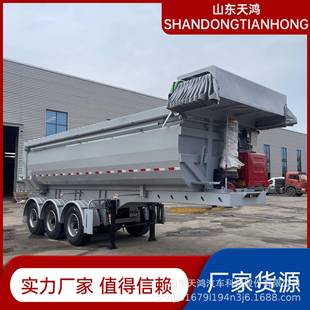 厂家生产砂石煤炭运输半挂车空气悬架自卸后翻U型渣土工程车矿山
