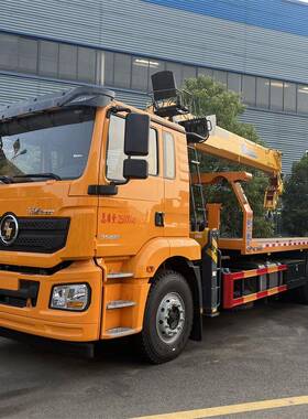 右驾shacman陕汽15吨随车吊清障车出口清障车带吊