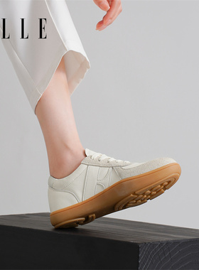 【KK专属】ELLE学院风休闲鞋女2025秋新款时尚个性设计感板鞋X