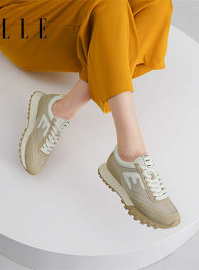 【KK专属】ELLE厚底阿甘鞋女鞋2025新款秋冬季时尚潮流老爹鞋X