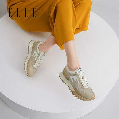 【小满专属】ELLE厚底阿甘鞋女鞋2025新款秋冬季时尚潮流老爹鞋X