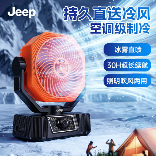 户外露营灯充电电风扇超长续航照明氛围灯便携式可摇头帐篷灯挂式