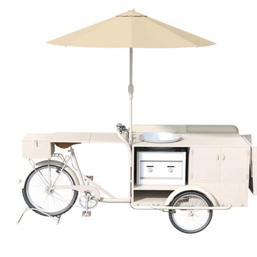 置手推移动网铁艺可小吃糯米红摊车物夜市糯米饭折叠小推车餐车手