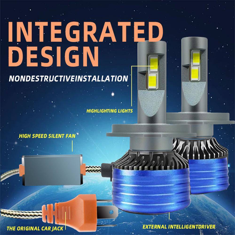 K11汽车LED大灯 高功率单铜管 超亮车灯改装近光远光H4 H7 H11
