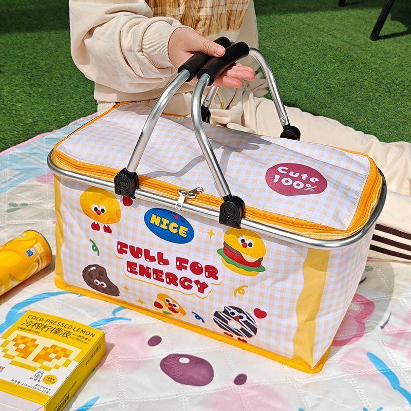 户外保温箱露营冷藏袋冰块便携野营车载商用摆摊冰箱野餐篮保