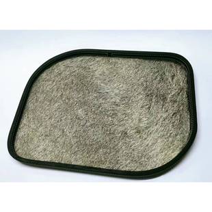 轻奢简约马毛皮革创意托盘样板间玄关售楼处卧室木制现代艺术