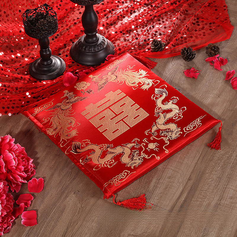 福垫结婚坐福用福被新娘出嫁坐福垫喜垫福垫婚庆坐垫百福五福垫子