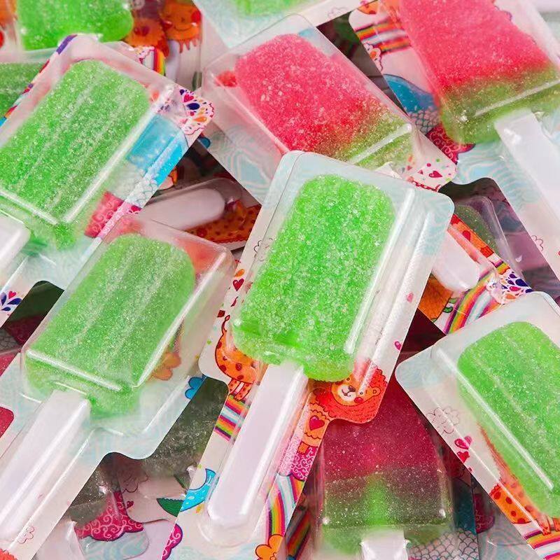 徐福记果汁软糖雪糕冰棍造型青苹果西瓜味儿童创意糖果过年货散装