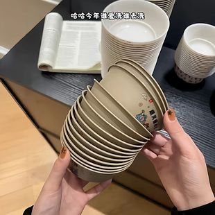 稻壳一次性碗食品级家用加厚耐高温过年聚餐年夜饭餐具可降解环保