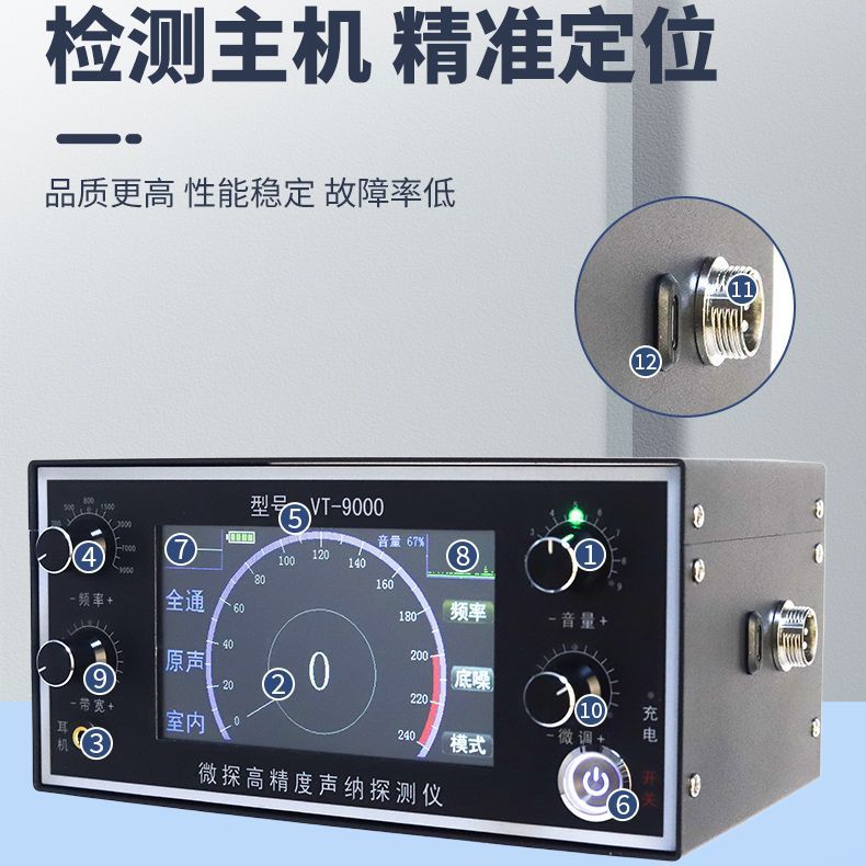 高精度漏水检测仪精准芯片微渗漏精准定位自来水消防地暖管测漏仪