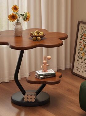 沙发边几家用客厅小茶几主卧床头柜阳台小桌子复古风小柜子置物架