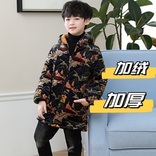 四川省服儿童湖南省冬季加绒棉罩衣男童外穿洋气吃饭防脏棉衣外套