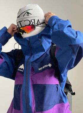 bur滑雪上衣ton外套蓝色专业三合一硬壳滑雪服冲锋衣男女同款