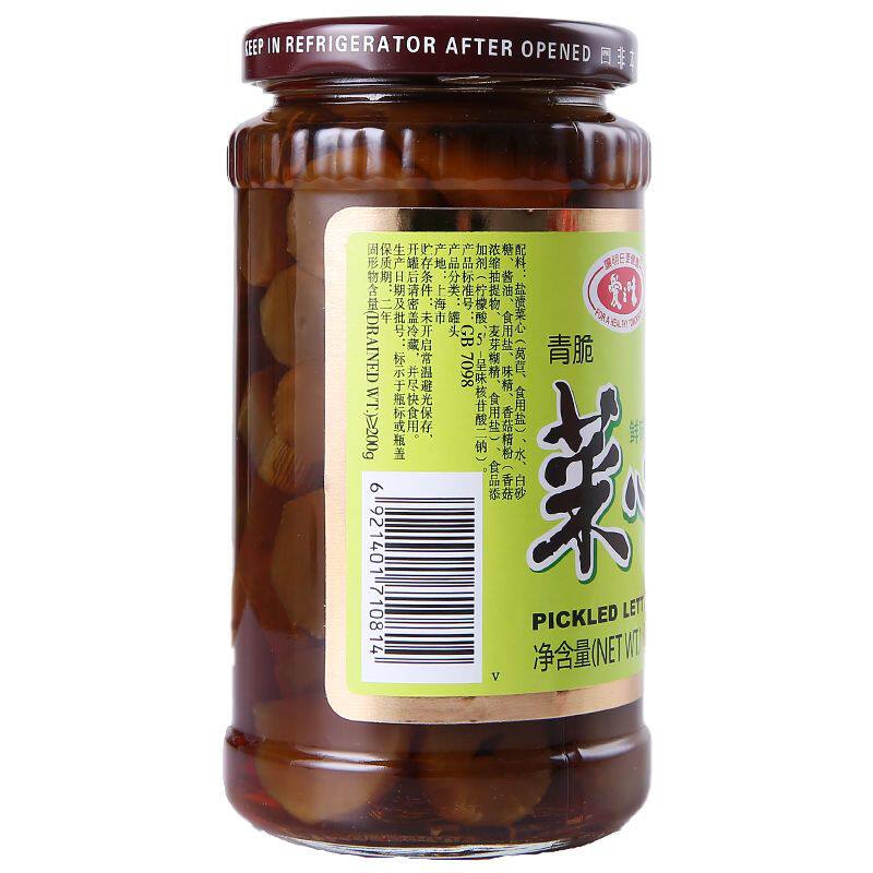 爱之味 青脆菜心370g 台湾风味鲜味爽口开胃酱菜