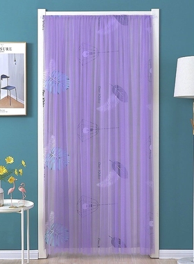 双层布艺门帘免打孔隔断帘卧室帘子家用布帘可爱少女装饰窗帘房间