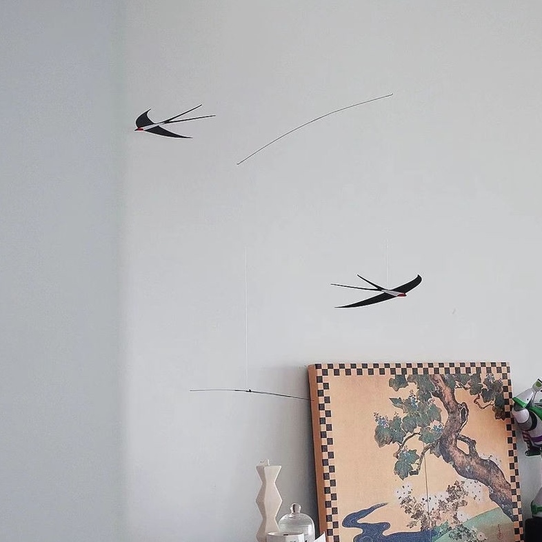 小燕子挂饰ins北欧装饰空中燕子平衡吊饰手工diy材料包幼儿园环创