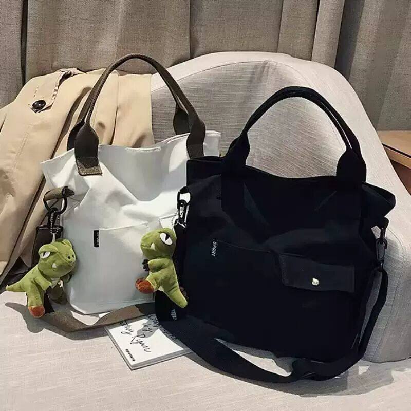 帆布大包包女包新款2026韩版学生上课手提托特布袋包单肩斜挎包潮