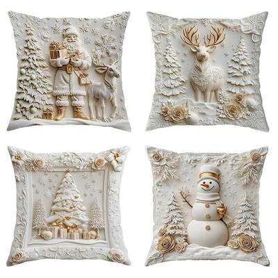 Pack Christmas Decorative Cushion Covers Soft Comfortable