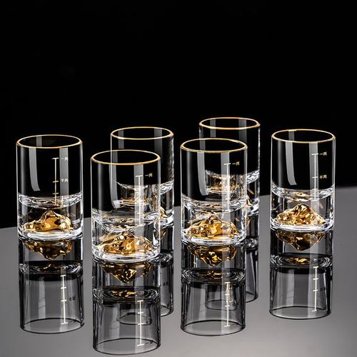 家用轻奢高档一两二两白酒杯分酒器水晶玻璃酒具套装带刻度100ml