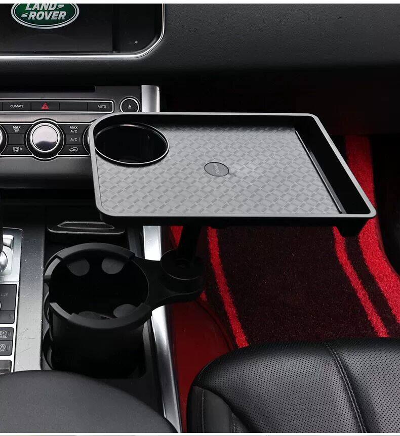 Car table tray with cup holder, car cup and food tray, in-car storage rack, multifunctional passenger-side dining tray