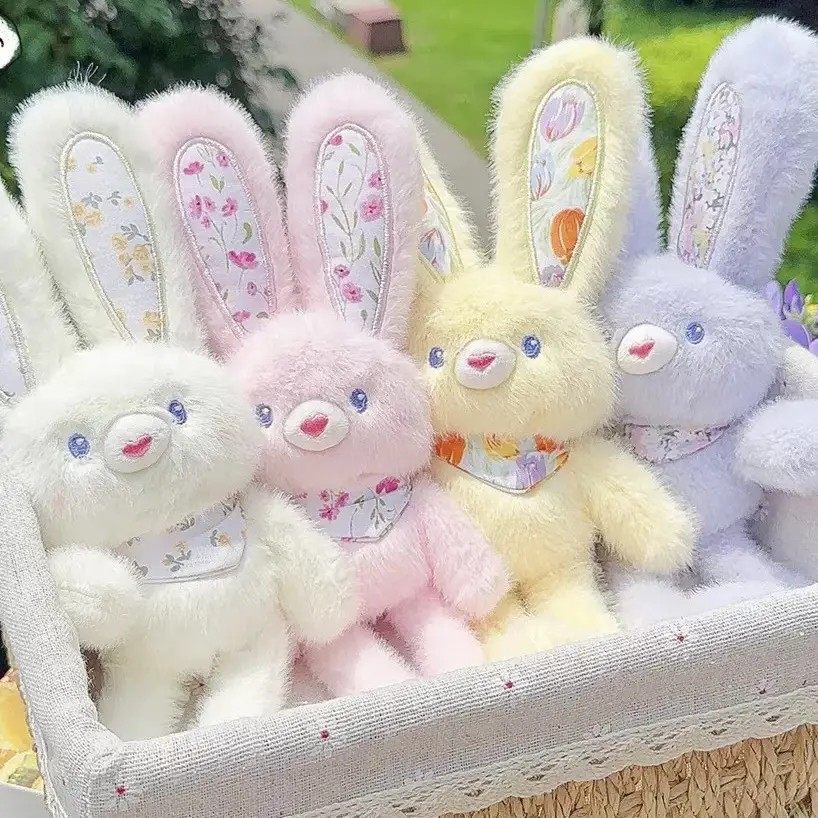 网红高颜值碎花抽拉兔子毛绒玩具公仔拉耳朵兔钥匙扣挂件闺蜜礼物,玩具/童车/益智/积木/模型,毛绒/玩偶/公仔/布艺类玩具,淘宝优惠券,粉丝福利购,淘宝优惠卷