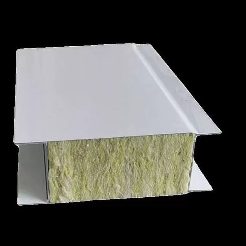 彩钢岩棉板防火保温玻璃丝棉夹芯板室内隔断围墙活动房车间净化板