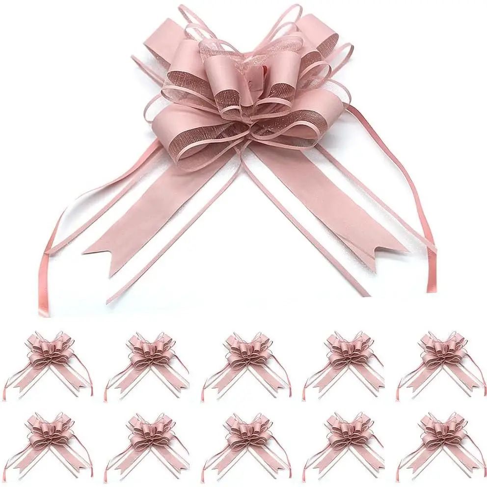 Pack Of 10 Large Gift Bows Pull Bow Gift Bow With Gift Ribbo