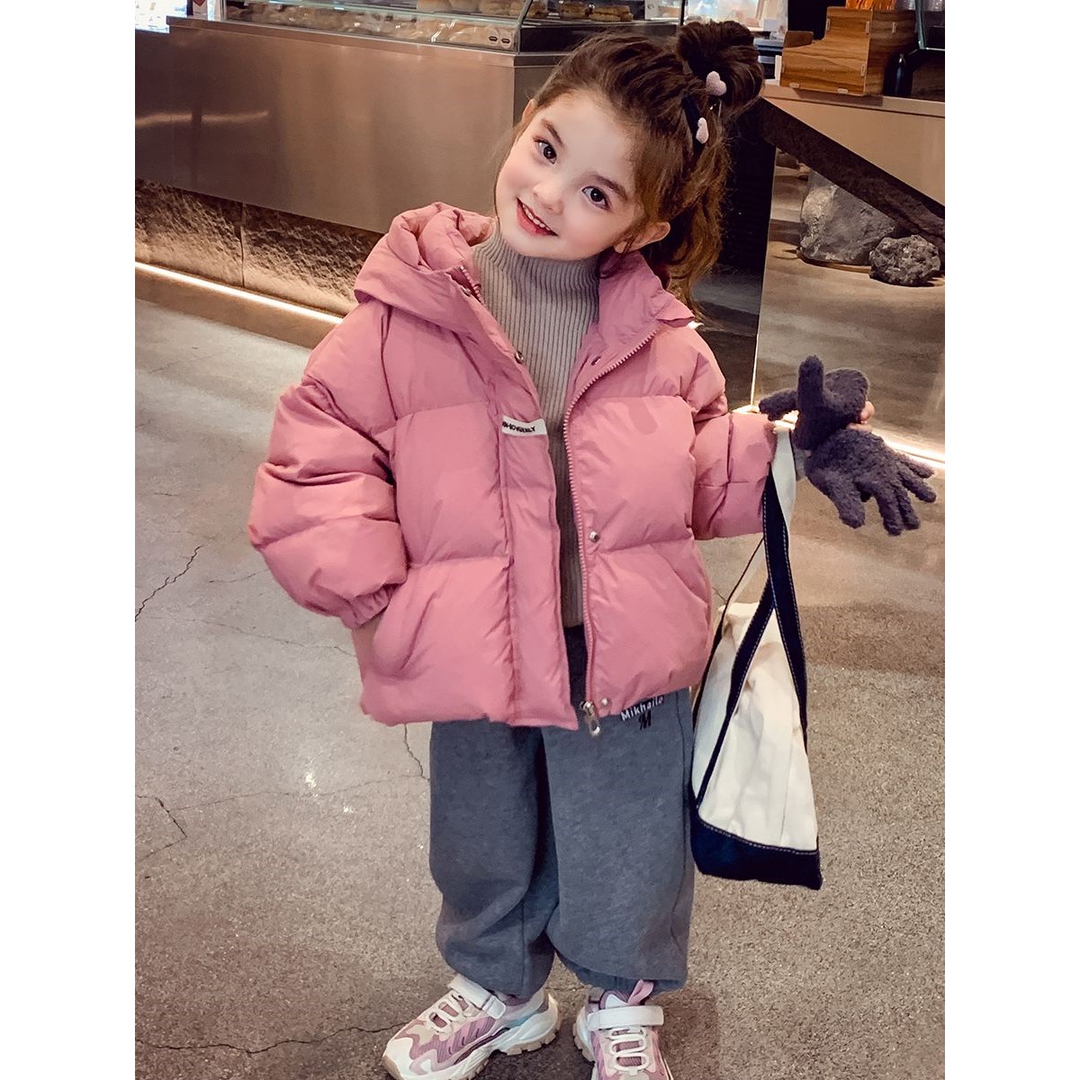 女童冬装外套2025新款羽绒棉服短款洋气棉服棉袄儿童冬季加厚棉衣