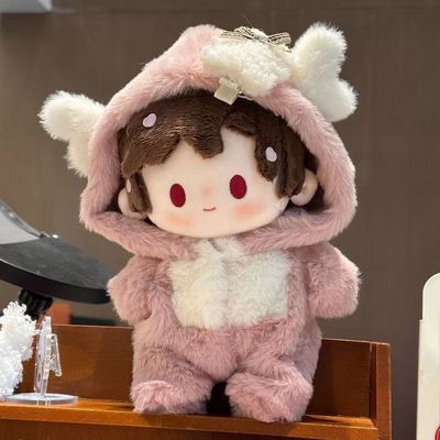 40厘米娃衣冬装新款40cm小奶龙娃衣秋冬毛绒娃娃衣泡芙小龙包站姿