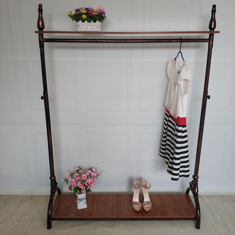 服装店展示架伸缩衣架落地式男女装童装店衣服挂衣架子单杠中岛架