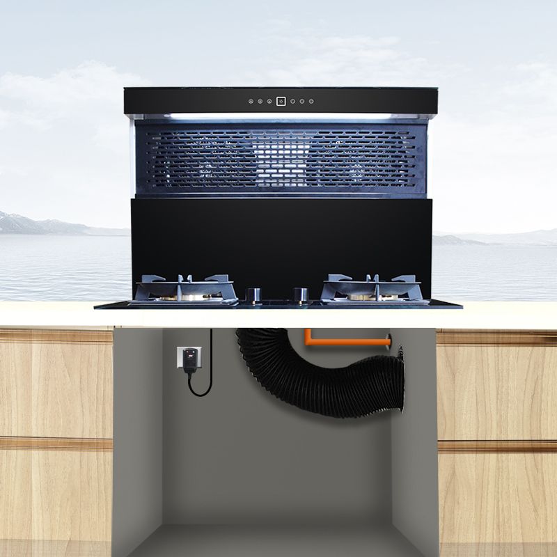 炫典无机箱分体式集成灶双电机家用小户型侧吸下排式吸油烟机套装