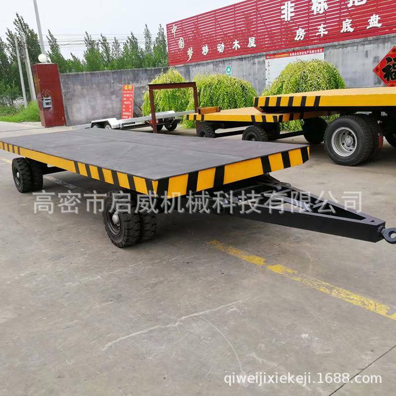 10吨双胎平板拖车双胎农用挂车平板拖车轮胎配件厂家厂家供应