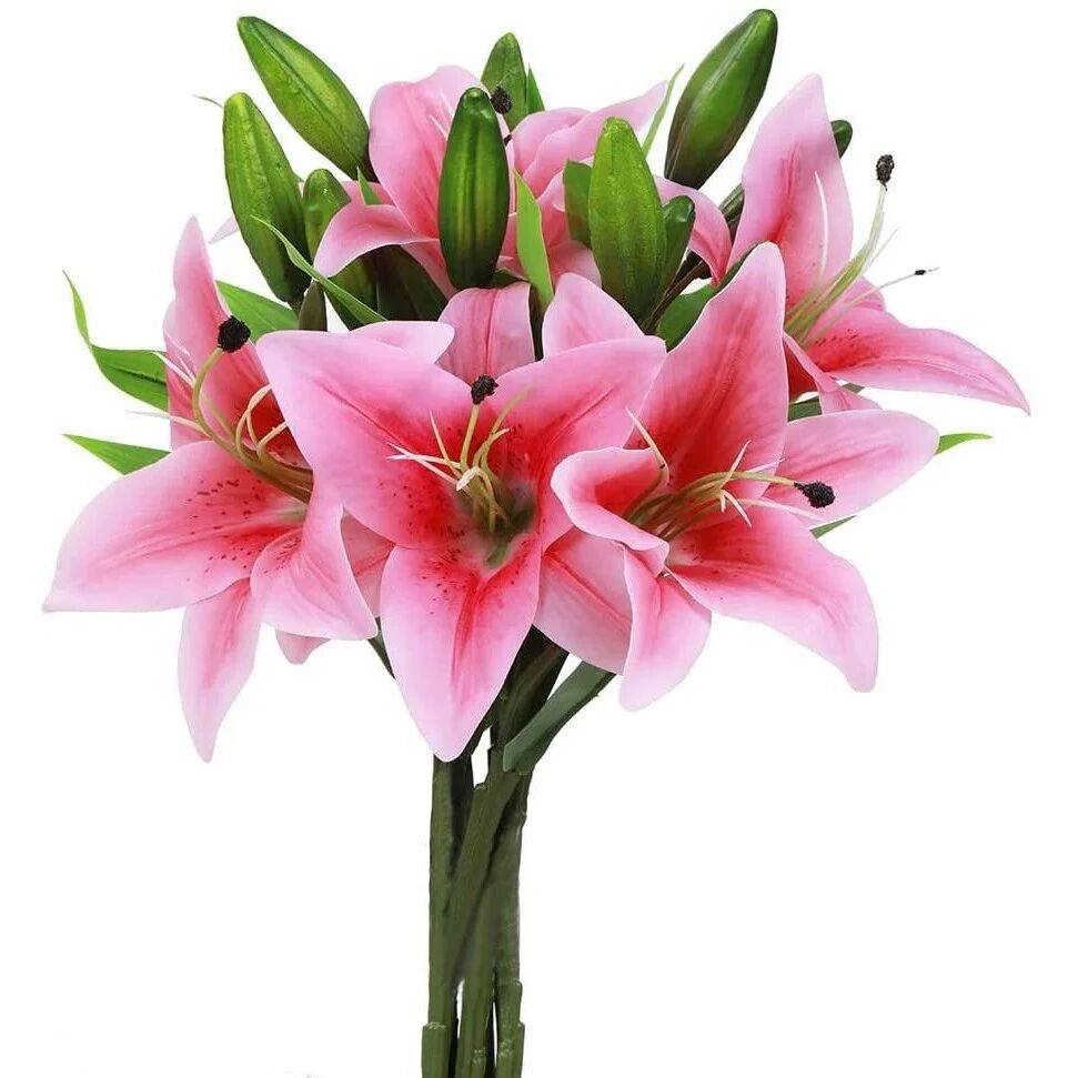 5 Bouquets Artificial Flowers Tiger  Real Touch for Wedding