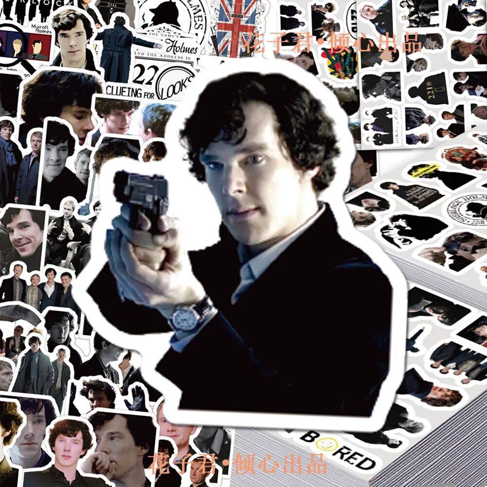 206张美剧神探夏洛克贴纸高清人物周边创意贴画diy桌面行李箱电脑,文具电教/文化用品/商务用品,贴纸/立体贴纸,淘宝优惠券,粉丝福利购,淘宝优惠卷