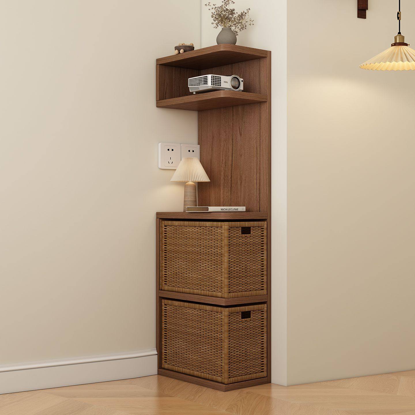 新款家用超薄极窄边版藤编替代神器17cm28cm小型简易床头柜置物架,住宅家具,床头柜,淘宝优惠券,粉丝福利购,淘宝优惠卷