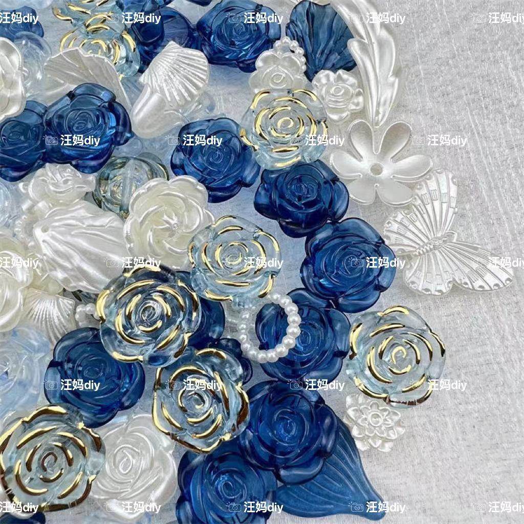 新款多色混装巴洛克风格花朵带孔手串自制diy奶油手机痛包装饰物,模玩/动漫/周边/娃圈三坑/桌游,谷美,淘宝优惠券,粉丝福利购,淘宝优惠卷